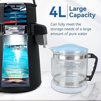 4l Distiller Water Container, Glass Multipurpose Filtered Water Pitchers 1 Gallon Glass Pitcher for Home Drinking Beauty and Skincare