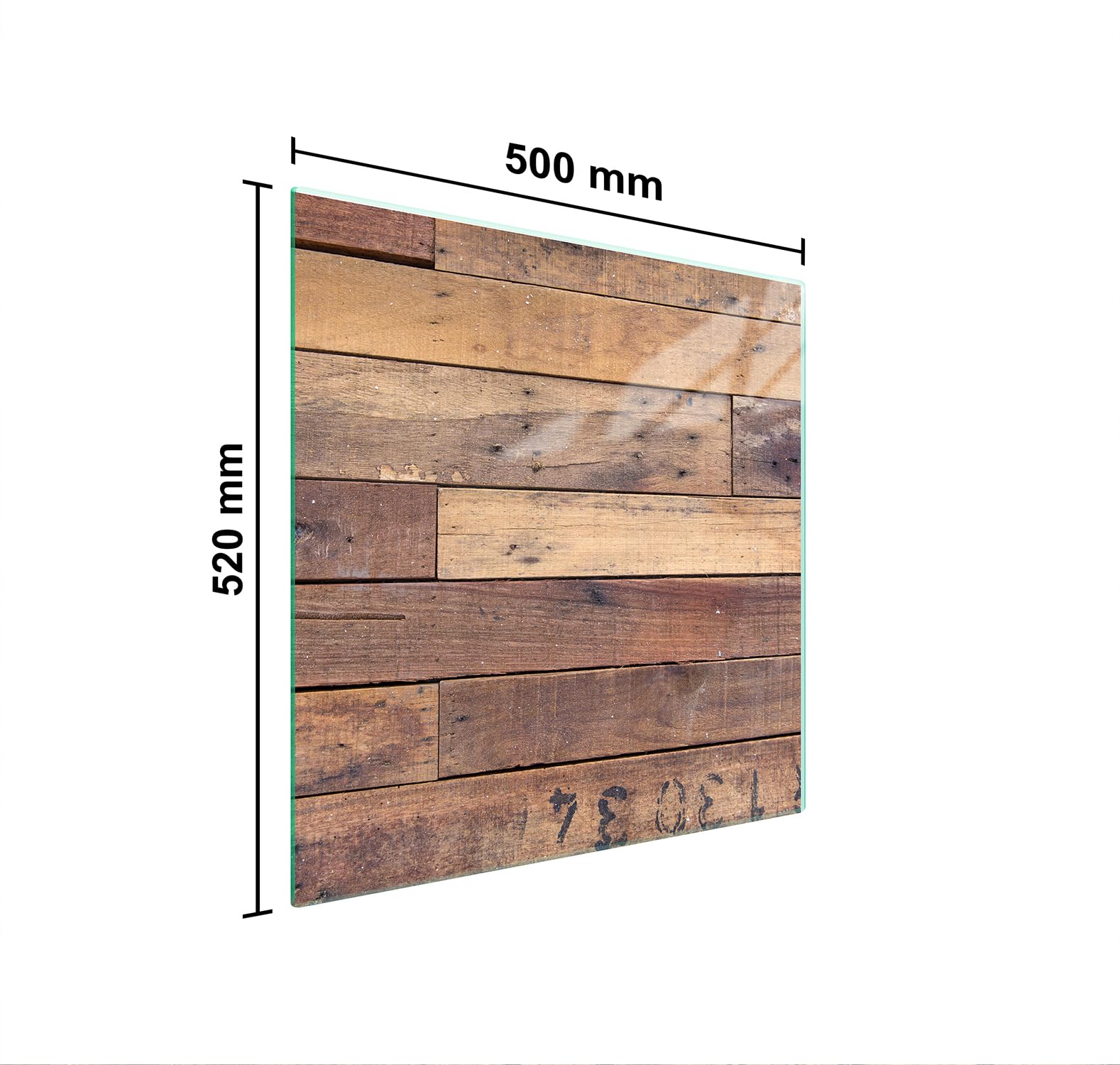 TMK Copri Piano Cottura Induzione 60x52 Cm – Vetro Temperato 4mm – Protezione Paraspruzzi E Tagliere Decorativo