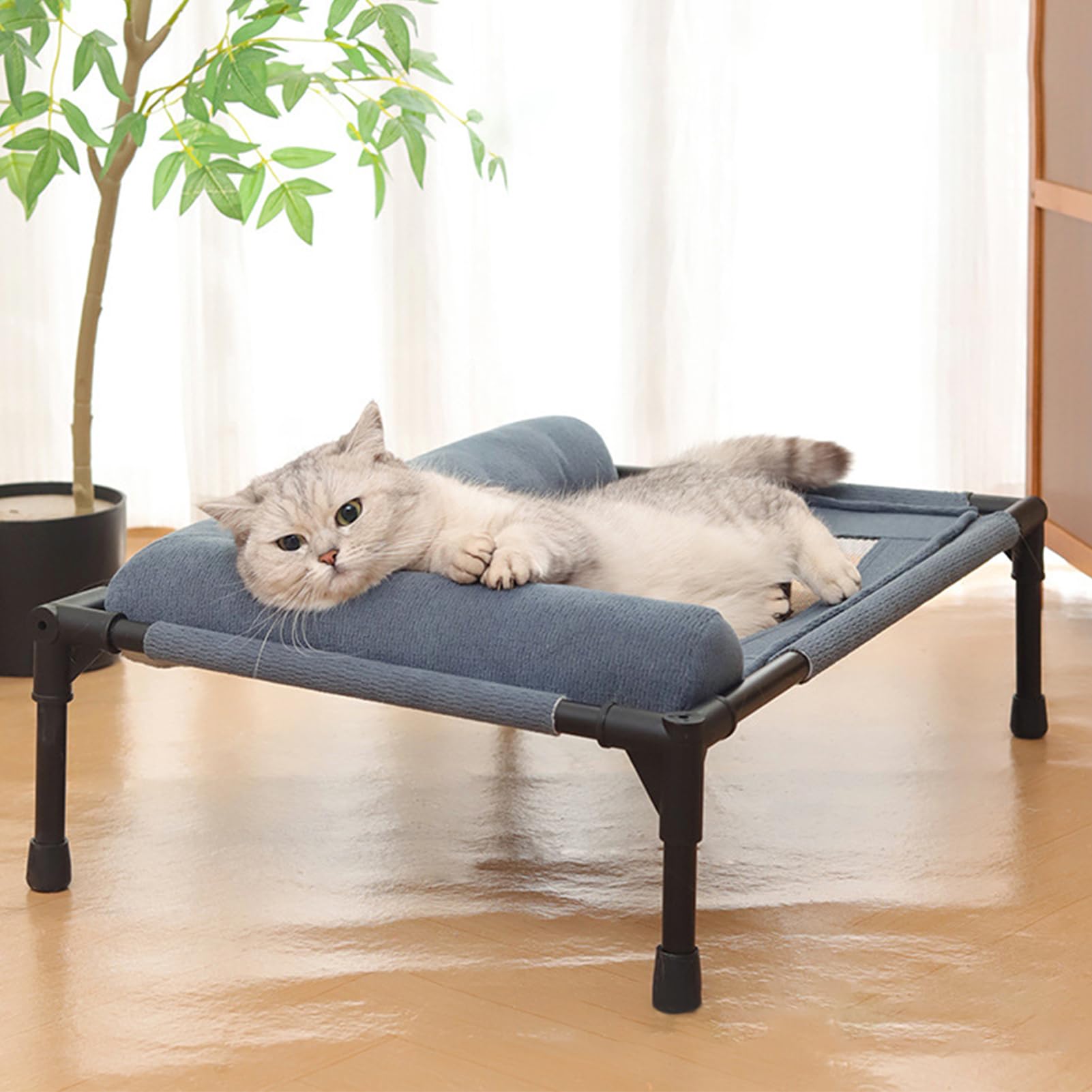 Cama Elevada para Perros Cama Refrescante Transpirable Exterior para | Accesorios Para Mascotas Para Dormir, Jugar Y Descansar En Casa, Coche, Jardín O Exterior En Verano Caluroso