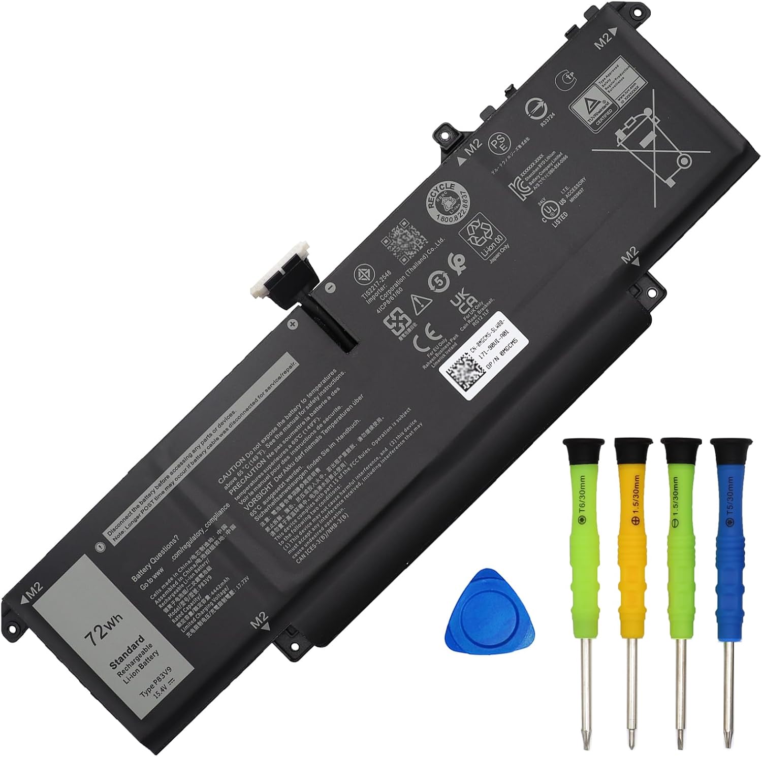 P83V9 Battery Replacement for Dell Precision 5470 5480 5490 Series Laptop Battery CDTT2 P154G P154G001 P154G002 72Wh