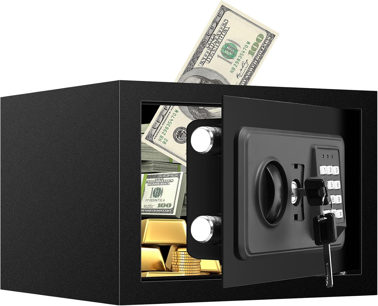 0.5 Cu ft Digital Small Depository Safe for Money, Fireproof Small Cash