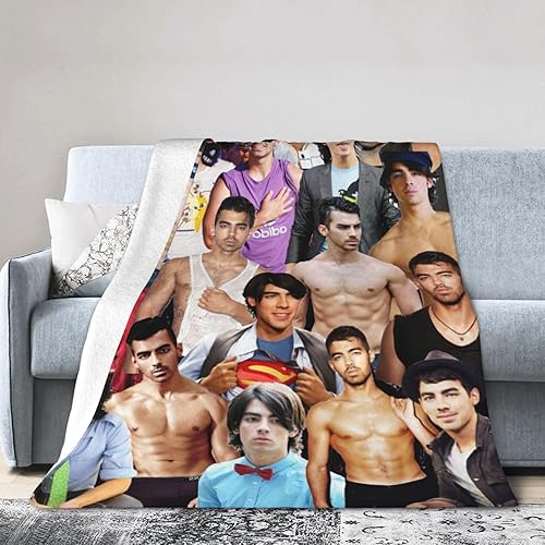 Miniatura 2 de Manta Joe Jonas suave y cómoda manta de lana polar para sofá, oficina, coche, camping, yoga, viajes, decoración del hogar, acogedora manta de playa