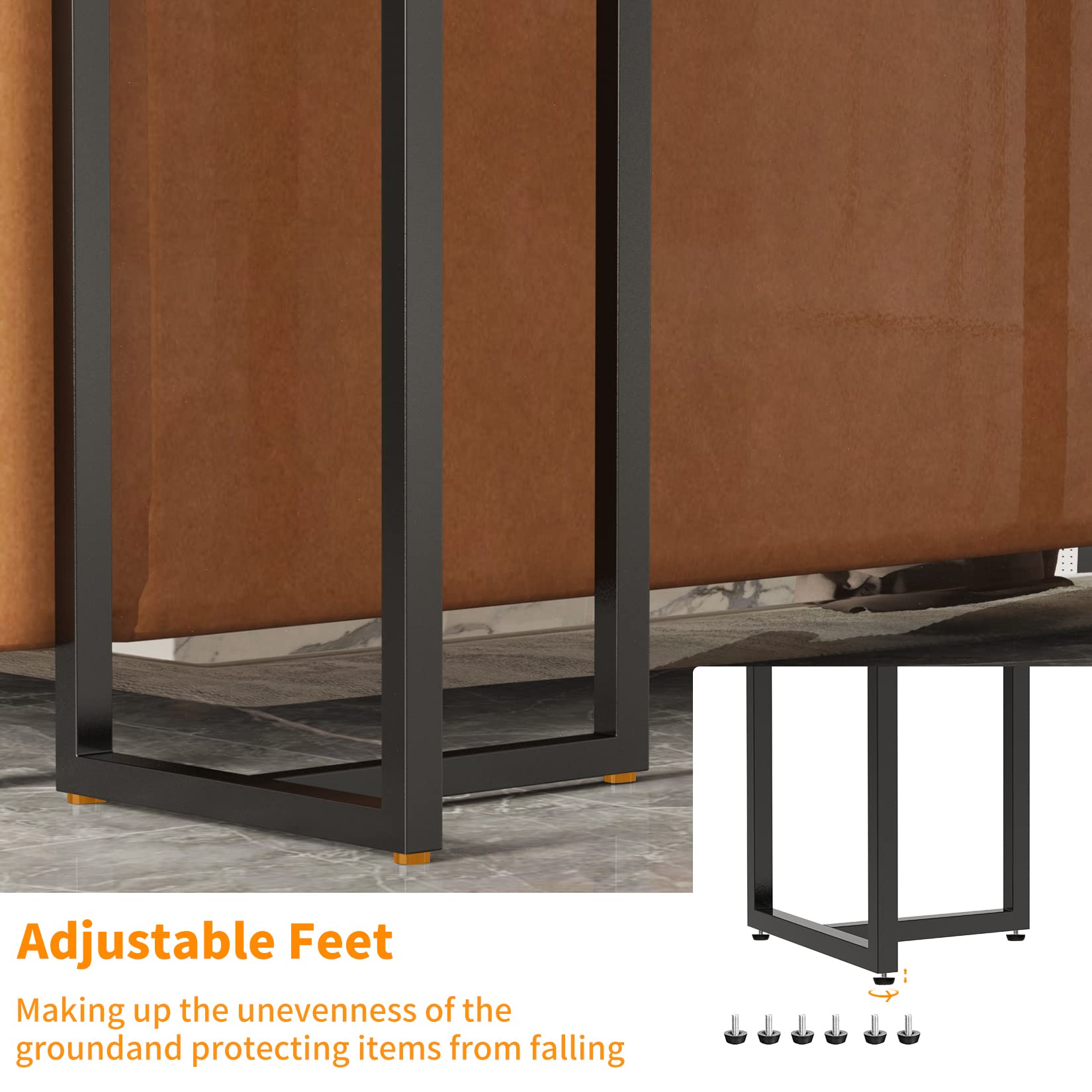 FATIVO Consola Mesa Marmol Recibidor Entrada: Mueble Auxiliar Estrecha Nórtico para Pasillo Salon Entraditas de Patas Hierros Rusticas 100x30x78,5 cm