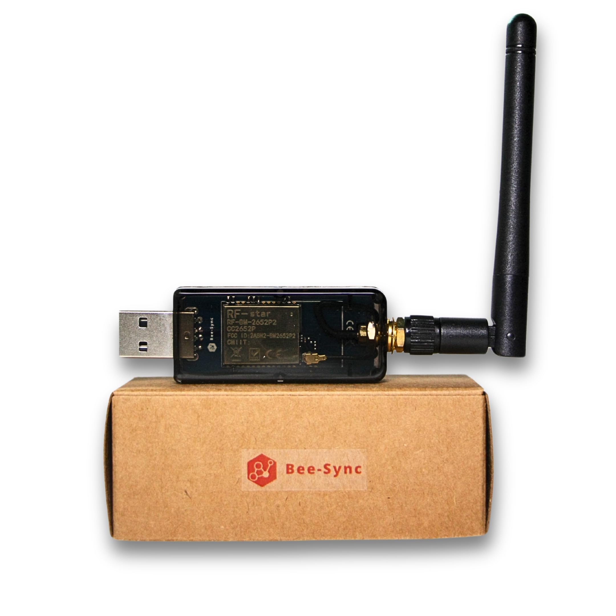 Bee-Sync, Zigbee 3.0 USB Dongle Plus Gateway, Universal Zigbee USB Gateway with Antenna for Home Assistant, Smart Home, Open HAB etc, Wireless Zigbee 3.0 USB Adapter(1 Pack)