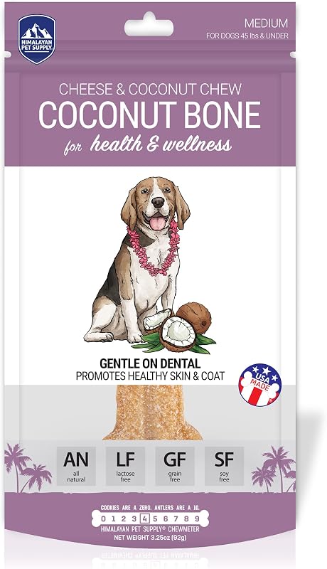 Osso Mastigável para Cães com Coco e Queijo Himalayan Dog Chew, 103 g