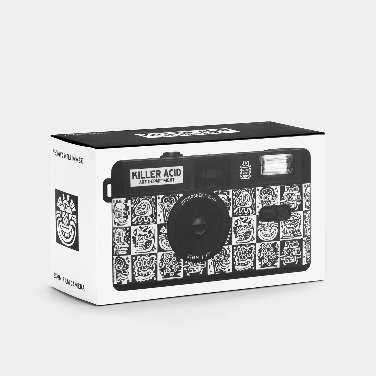 Killer Acid “Art Department” 35mm Film Camera — Reusable Point & Shoot, Focus-Free Film Camera