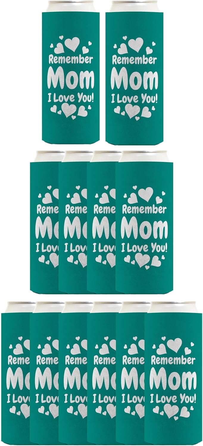 Sentimental Gifts For Mom Remember Mom I Love You 12-Pack Ultra Slim Can Thermocoolers