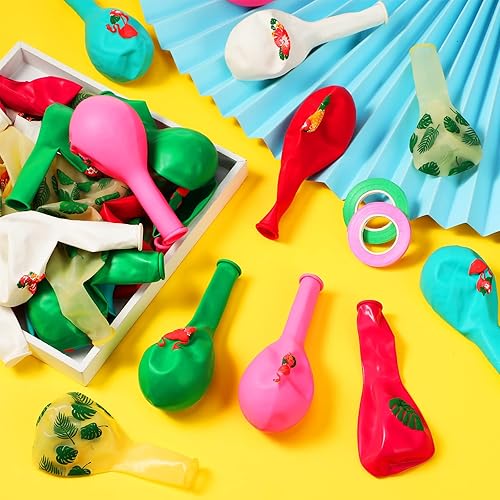 Miniatura 3 de Zhanmai 50 globos hawaianos para fiestas, globos de látex Aloha Tropical Luau para fiesta hawaiana Luau, verano, playa, cumpleaños, Tiki Bar,