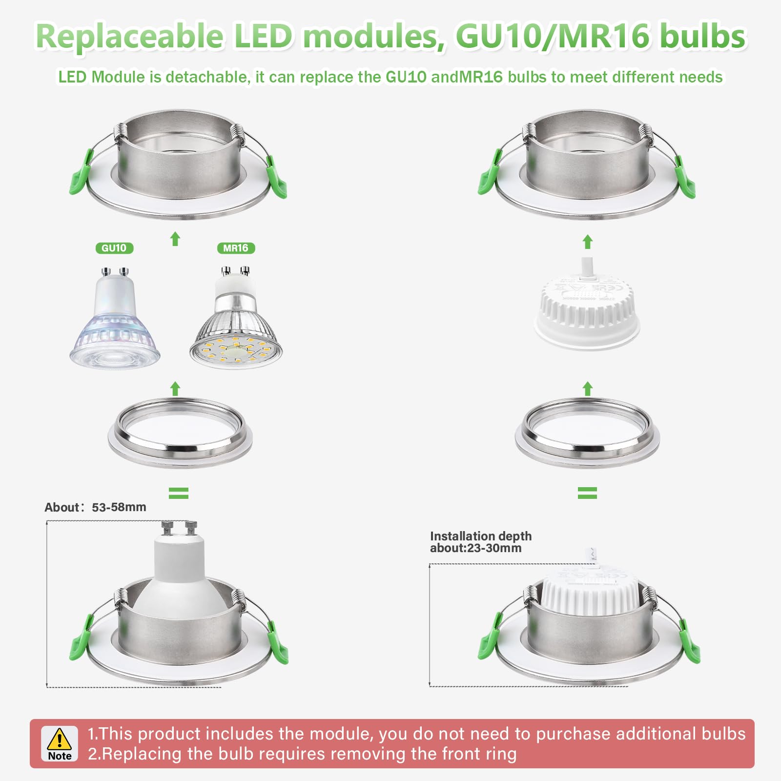 YindaLux LED reflektor do zabudowy 230 V IP65 ściemnialny 2700K / 4000 K / 6000 K 5 W reflektor LED 68 mm wielkość otworu reflektor sufitowy okrągłe oświetlenie wpuszczane Ultra płaskie oświetlenie do