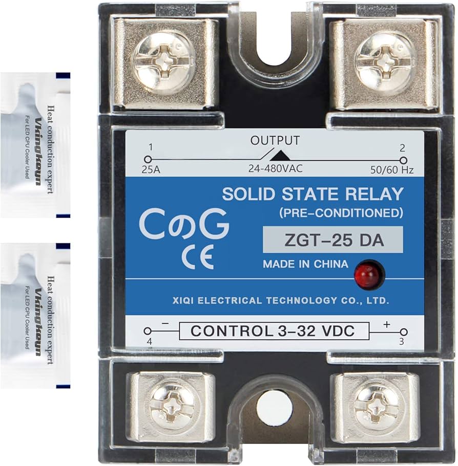 Amazon.com: CG Solid State Relay SSR-25DA DC to AC Input 3-32VDC