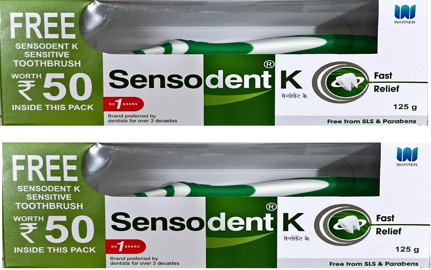 SENSODENT K Fast Relief Toothpaste 125 g - Free Sensitive Toothbrush Inside This Pack (Pack of 2) - Free From SLS & Parabens (B0D7SW8PYJ) Amazon Price History, Amazon Price Tracker