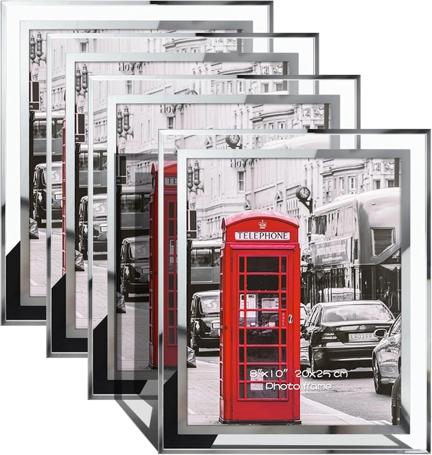 Schliersee 8x10 Glass Picture Frames Set of 4, 8 by 10 Photo Frame for Wedding Home Office Desktop Tabletop Decor