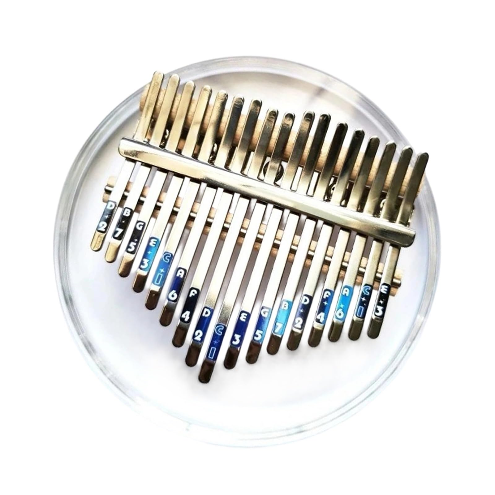 Kalimba Transparente De 17 Teclas Placa Acrílica Instrumento Profesional Portátil Para Adultos