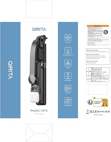 Miniatura 10 de Trípode para selfie stick de 42 pulgadas con luz de relleno, trípode extensible para teléfono, trípode de viaje todo en 1 con control remoto