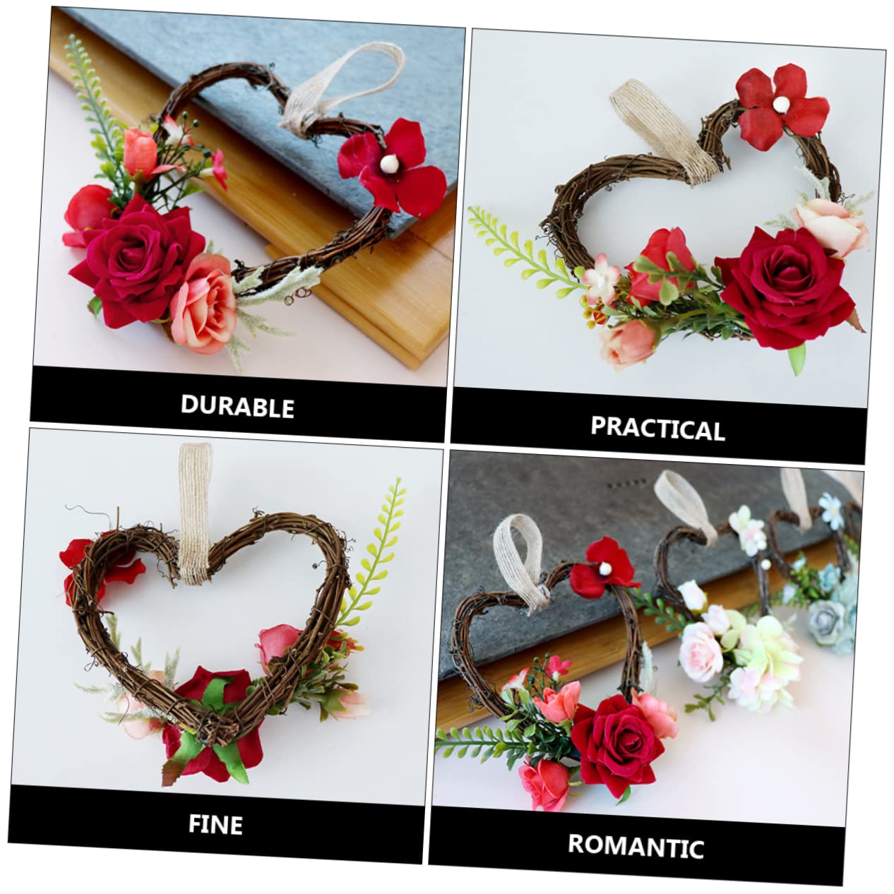 Abaodam 3piezas Guirnalda De Flores Artificiales Forma De para Bodas y Decoraciones Adorno De Puerta para
