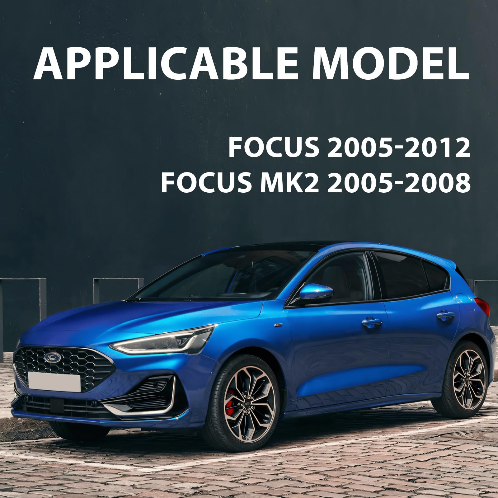 Osłona dźwigni zmiany biegów z czarnej skóry PU, pasuje do Ford Focus 2005-2012, Focus MK2 2005-2008, wysokiej jakości osłona zmiany biegów – gałka zmiany biegów