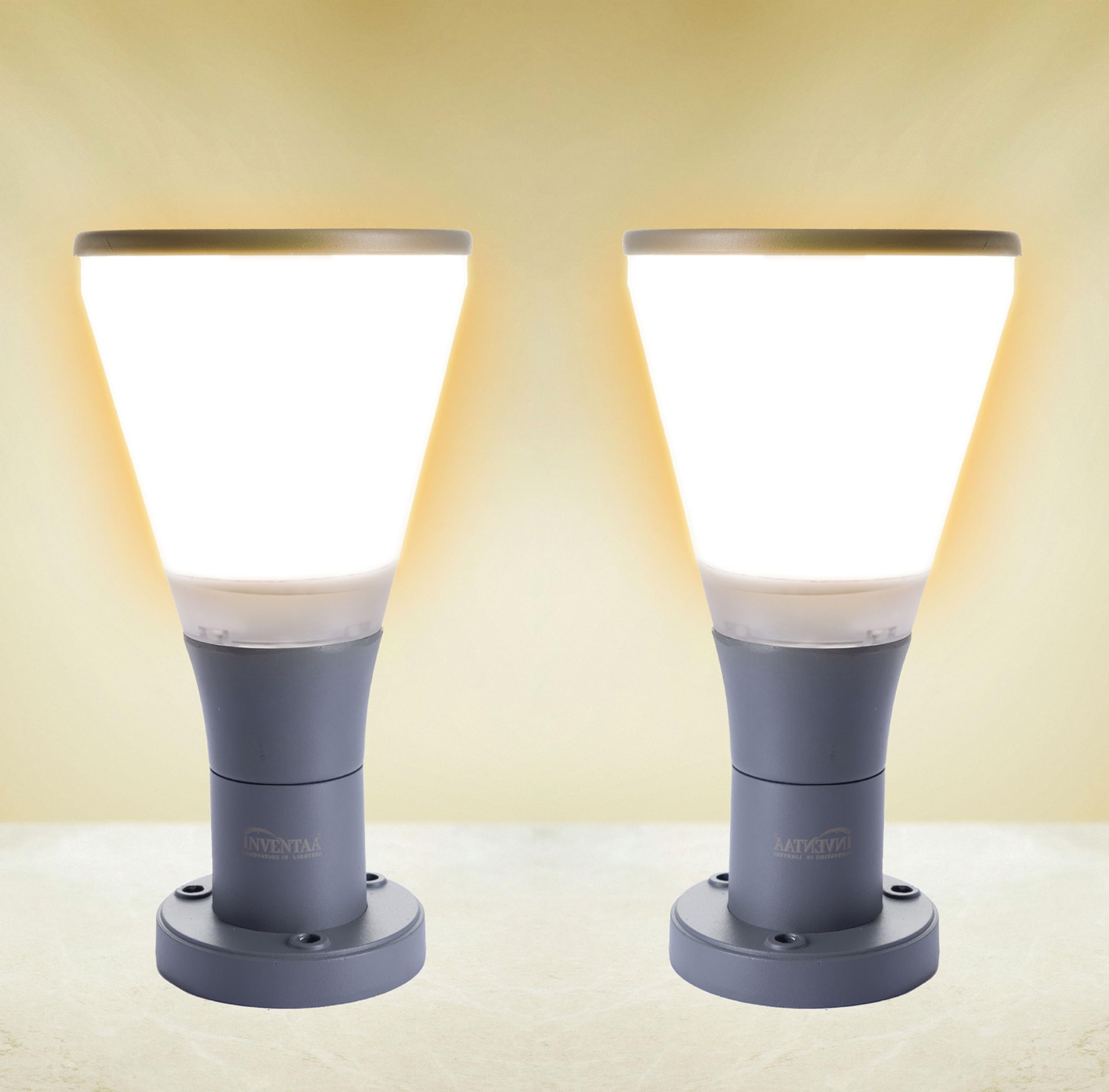 INVENTAA Olivia STEM Gate Light for Home Gate Lamp | Gate Piller Lights Rustproof Gate Lamps for Outdoor Waterproof | Compound Wall Lights Outdoor Waterproof (2 Pack, Warm White) (B0CL54FV7C) Amazon Price History, Amazon Price Tracker