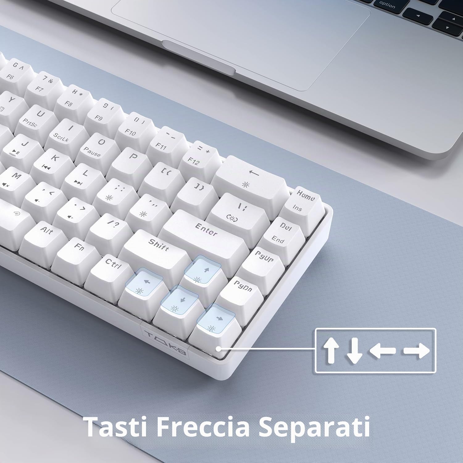 TMKB 68SE 65% Tastiera Meccanica Bianco Blu Interruttore
