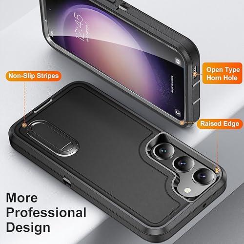 Miniatura 66 de BaHaHoues Funda para Samsung Galaxy S23 Ultra con soporte integrado, a prueba de golpes y caídas de grado militar para Galaxy S23 Ultra 5G