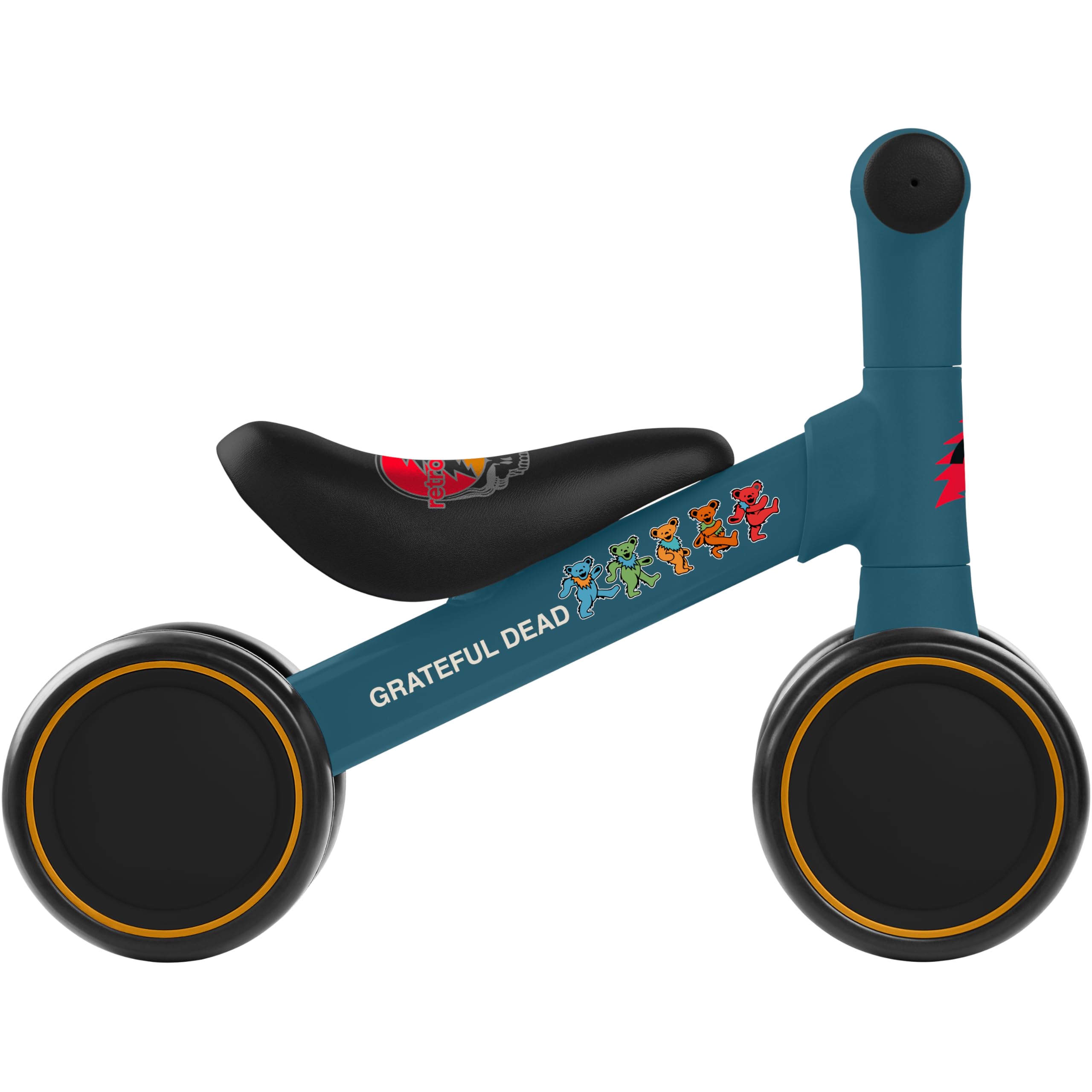 Retrospec Cricket 2 Baby Walker Balance Bike with 4 Wheels for Ages 12-24 Months - First Birthday Gift Toddler Bicycle Toy for 1 Year Old’s - Ride On Toys for Boys & Girls