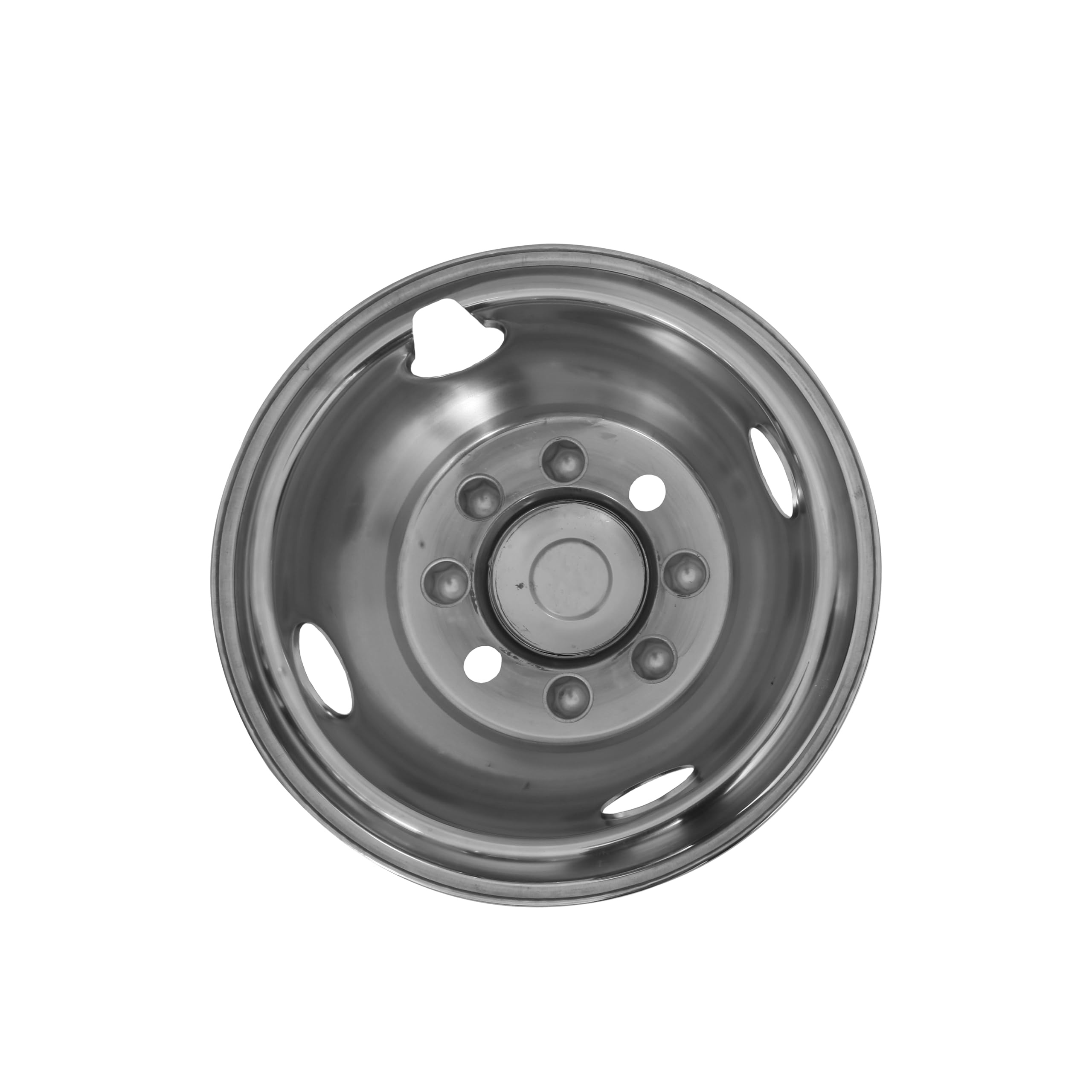 40.6 cm polerowana stal nierdzewna Ford Wheel Simulator Set 8 Lug 4 otwory wentylacyjne kołpaki felgi pasują do 2008~nowszego Ford E350/E450 Van