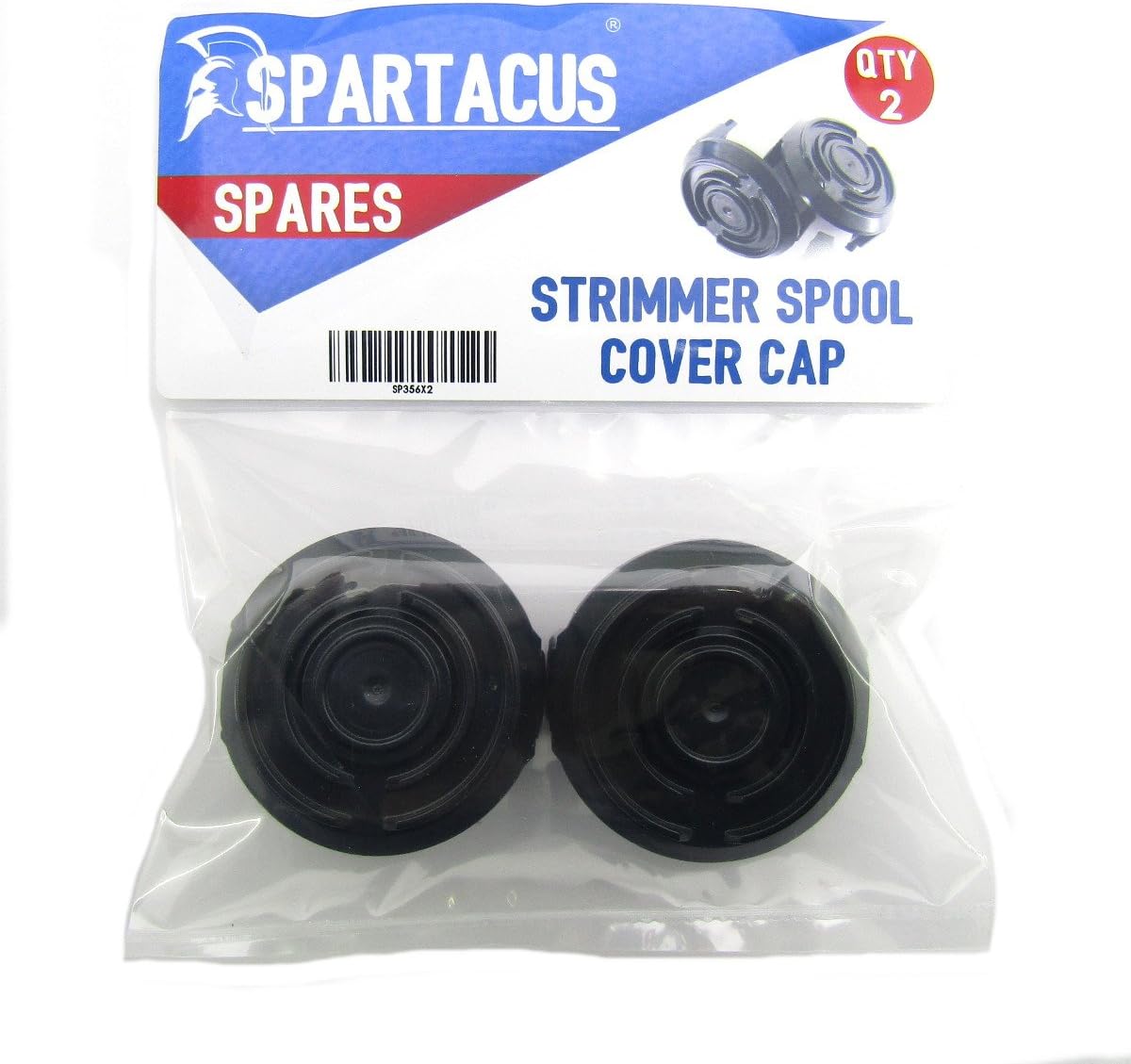 Spartacus Pack of 2 Grass Strimmer Trimmer Spool Cover Caps to Fit