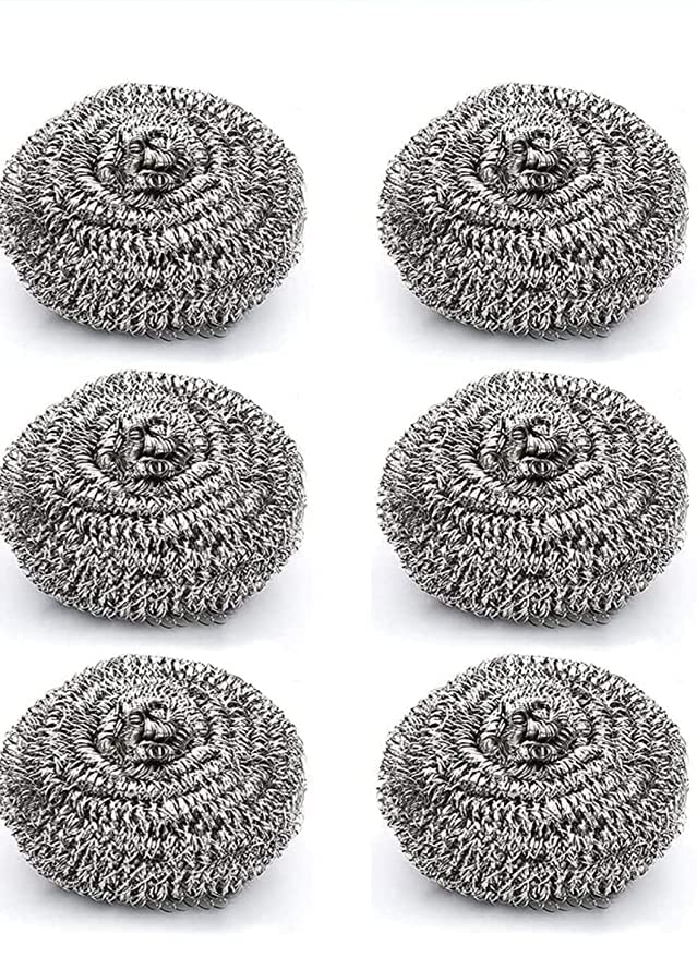 MOHINI Stainless Steel Sponges Metal Scrubber, Steel Wool Scrubber Pad