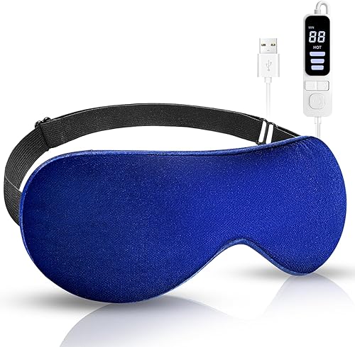 Worxvell - Máscara térmica para ojos secos con control de temperatura y temporizador, máscara eléctrica USB para ojos secos, calazión, blefaritis,