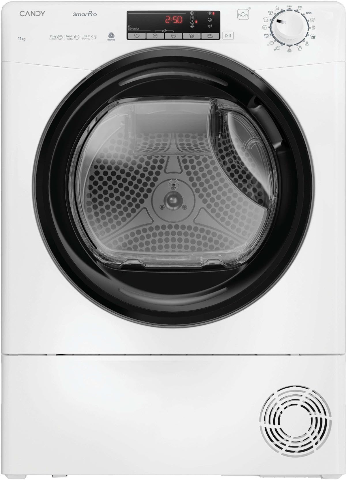 Sèche-​linge pompe à chaleur Candy CROEH11N2TBE-​S - 11kg - connecté SmartPro - Classe D - Blanc