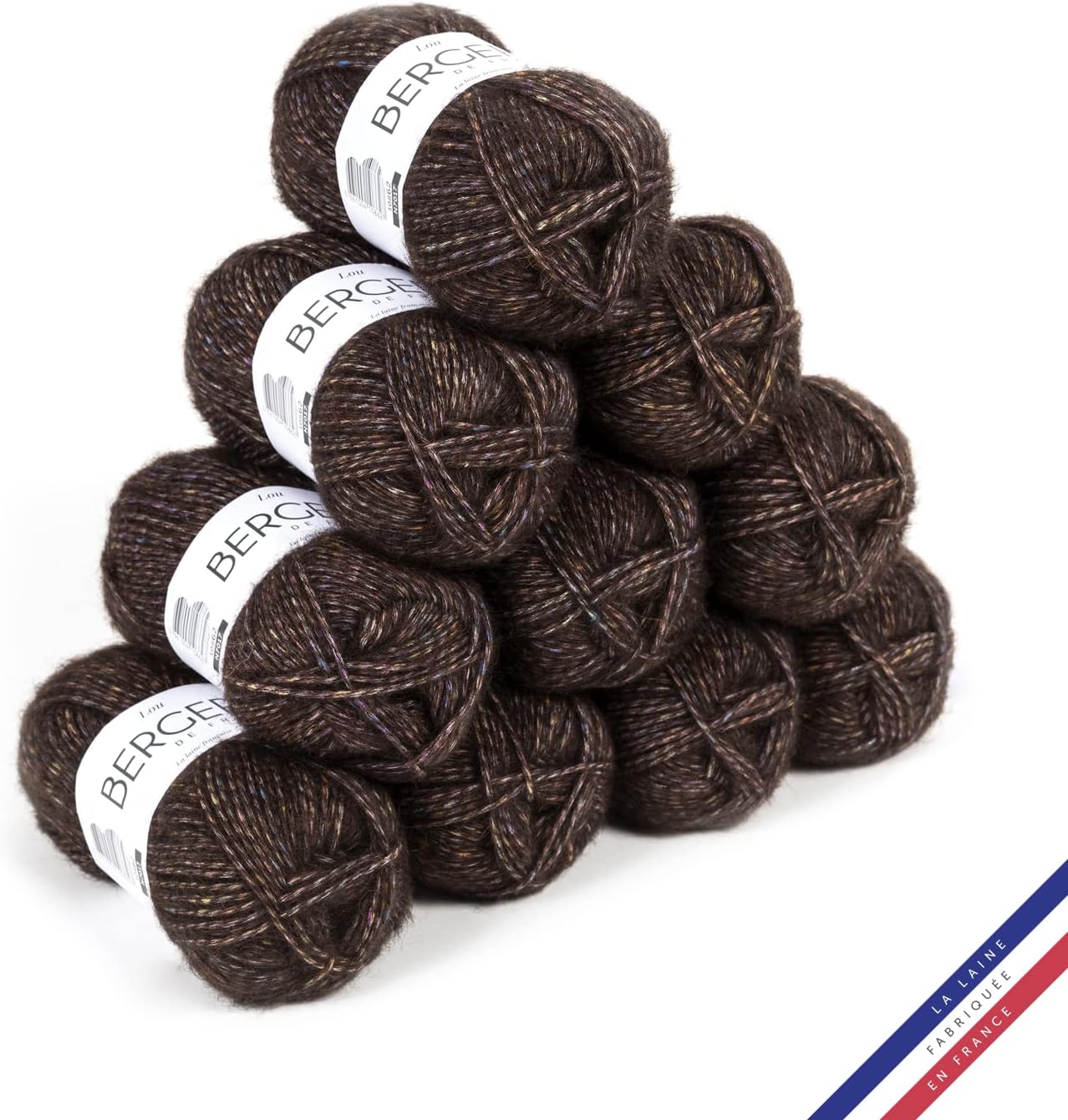 Bergère de France LOU Lot de 10 pelotes de laine à tricoter (10 x 50g