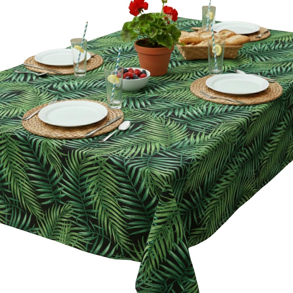 Jolee Tablecloths Chartwell Black Jolee Multi Colour Outdoor/Indoor Water Repellent Rectangular Tablecloth 144 Cm X 100 Cm - Durable, Washable, Kitchen & Patio Use