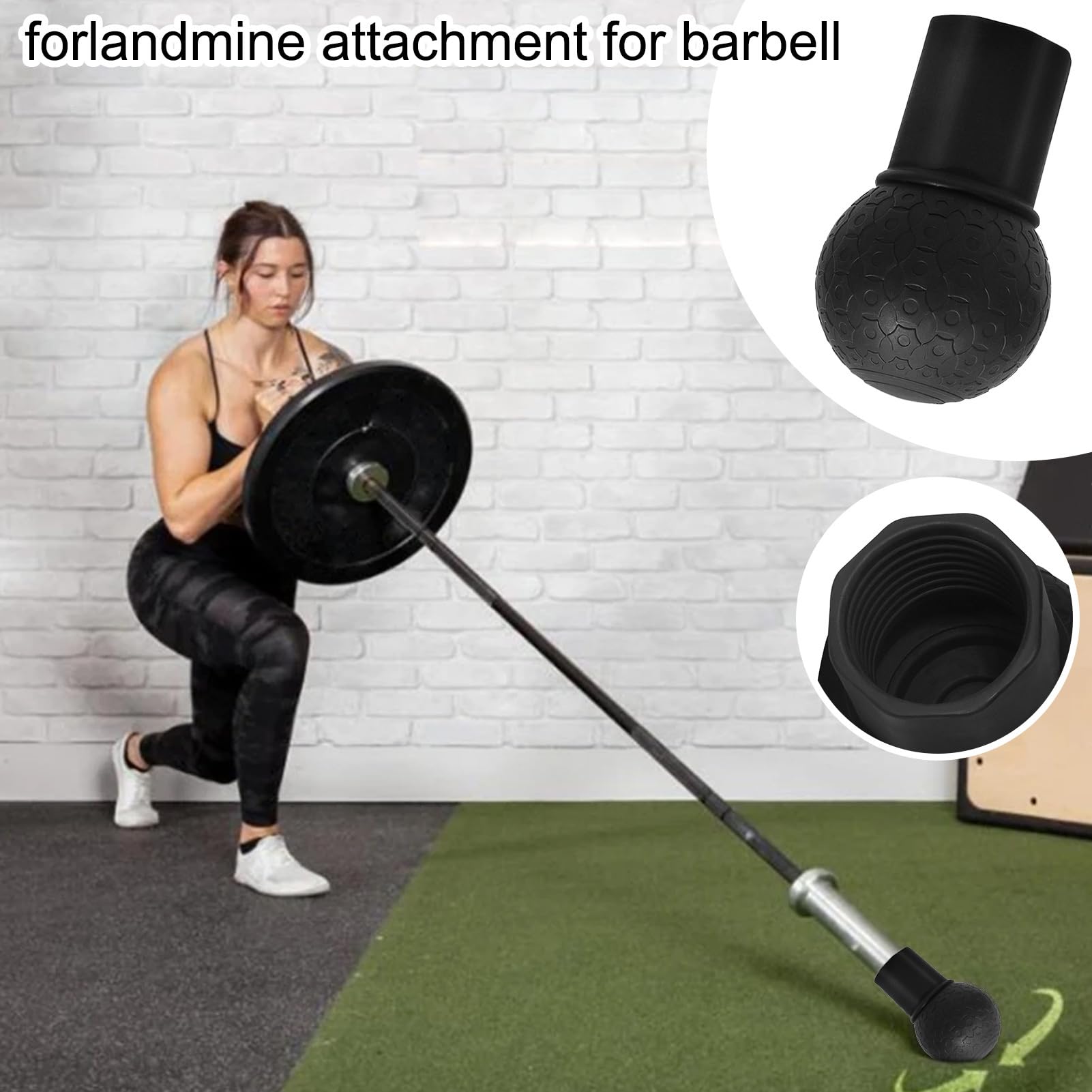 Accessorio per bilanciere Land Mine – 25 cm (1 pezzo) antiscivolo | Attacco bilanciere Land Mine per presse, file e altri esercizi di allenamento della