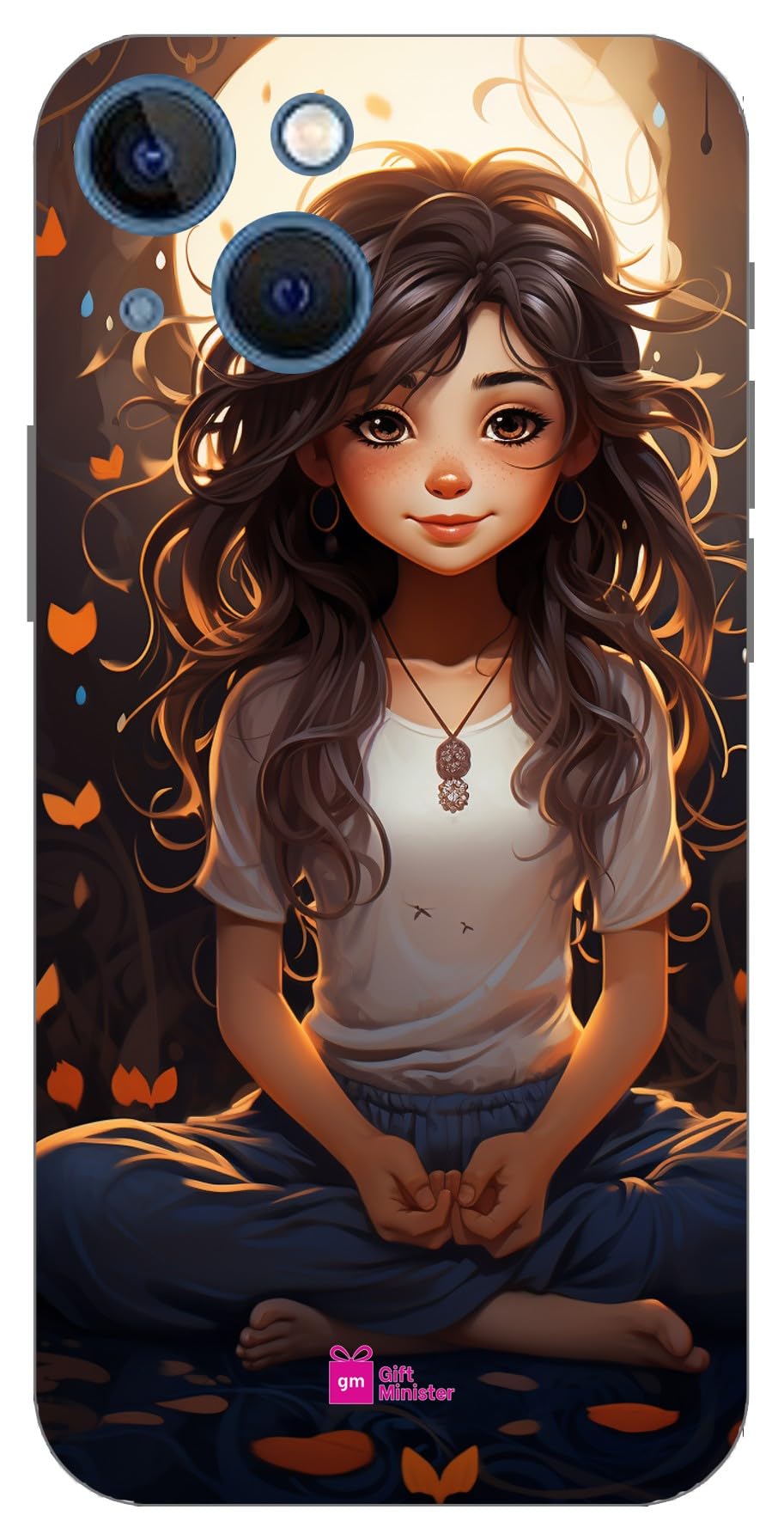 Gift Minister Soft Designer Mobile Case for Apple iPhone 13 Back Cover Gray - Super Cute India Inspired Yogi Story Art Minimalistic Calligraphy Comfortable Grip Scratch Resistant 1Pcs 1701Q