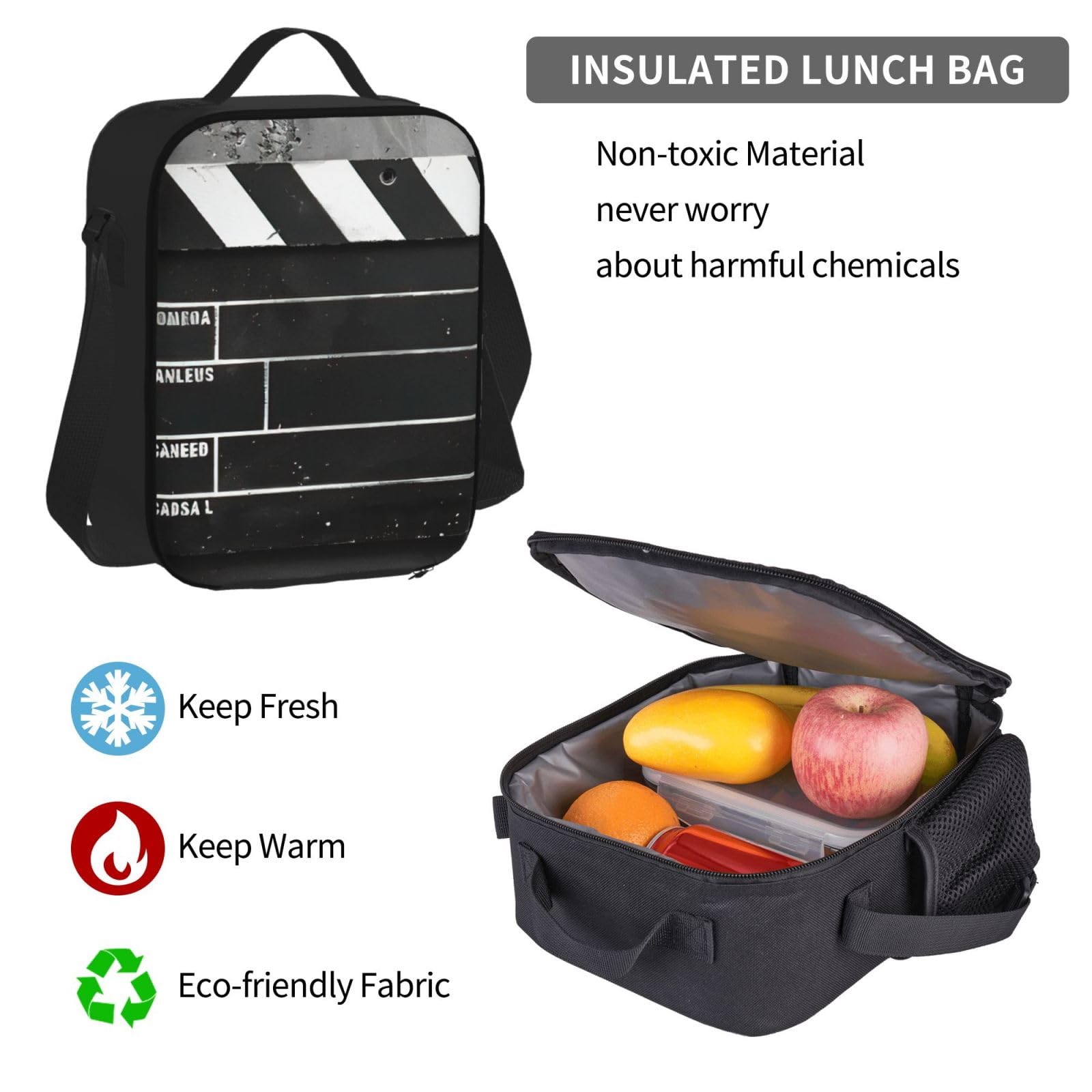 Zaino, borsa portapranzo, astuccio, set da 3 pezzi, per lavoro e
