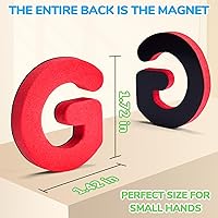 Vista 6 de JoyCat Kit de letras magnéticas coloridas para el aula, 234 piezas con tablero magnético de doble cara, letras del alfabeto de espuma para niños