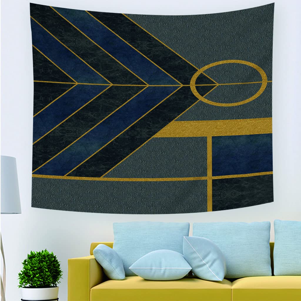Tapiz Suelo Casa Tapiz Decorativo Pared XXL Oscuro Arte Geométrico De Textura De Cuero Tapiso Alfombra Papel Tapiz Exterior para La Decoración De La Sala De Estar del Dormitorio 59x59 Inches