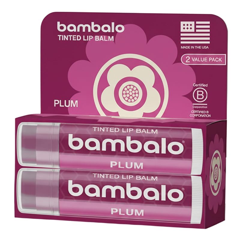 Bálsamo labial com cor Plum, Pacote com 2
