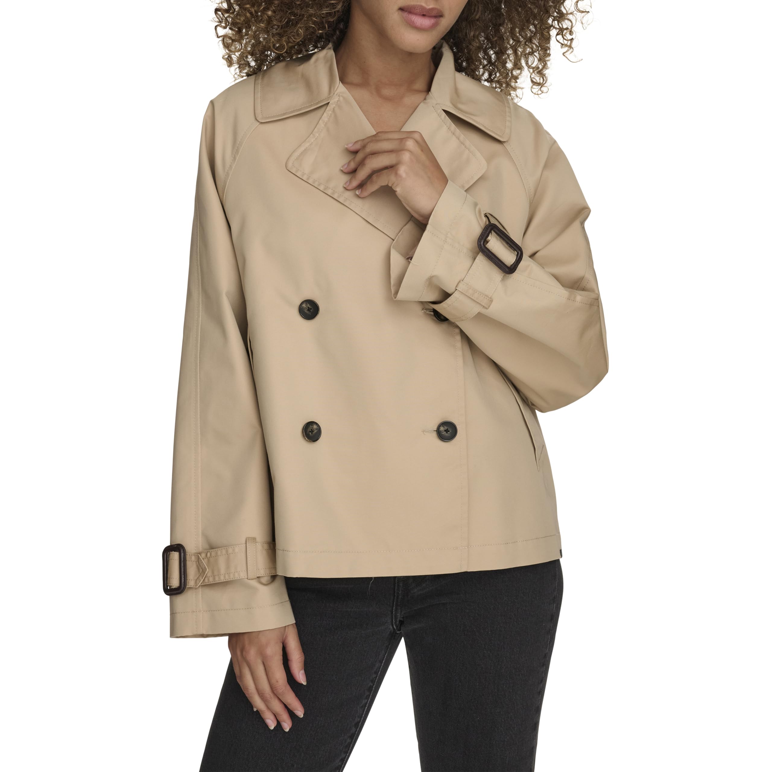 Levi's womens Short Double Breasted Trench