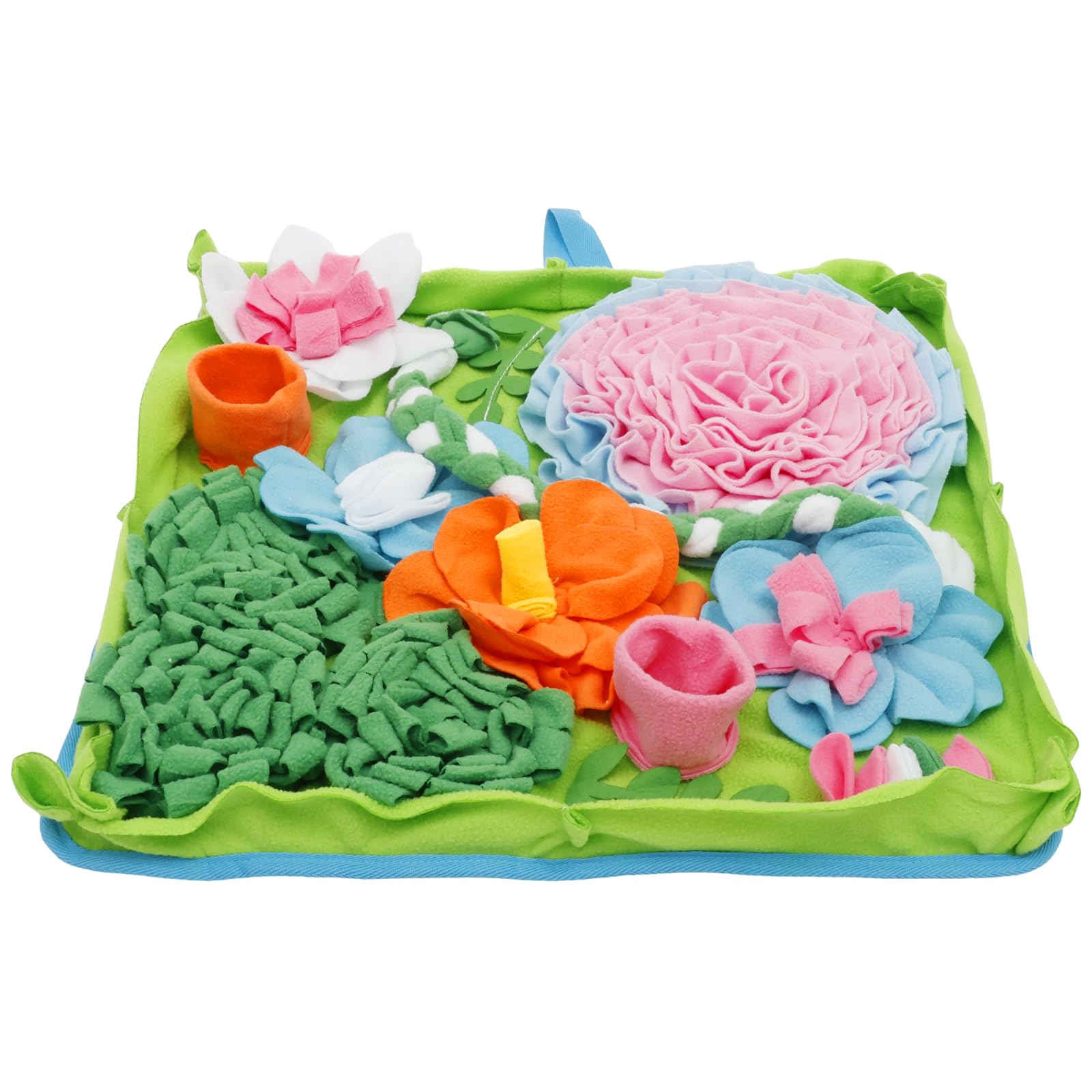 Lulobtg Green Pet Snuffle Mat For Dogs, 50X50cm Pet Slow Feeding Mat Encourages Natural Foraging Skills, Puzzle Training Toy, Interactive Feeding Game For Boredom And Mental Stimulation