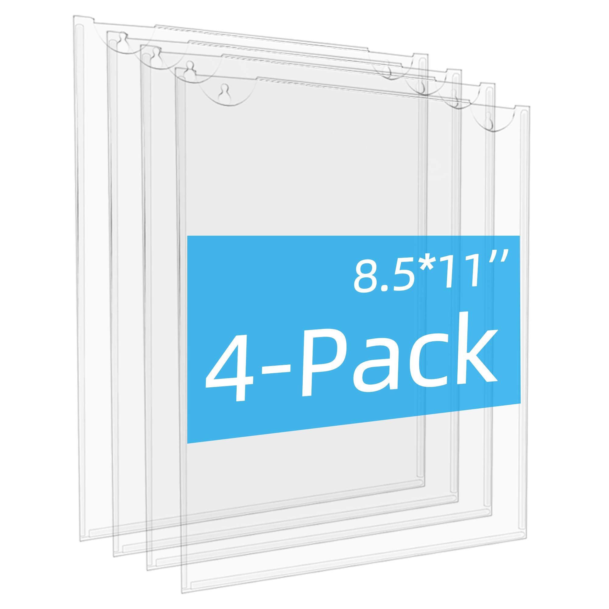 Buy BLAZEVIDEO 4Pack Wall Sign Holder Paper holder Clear Acrylic Sign