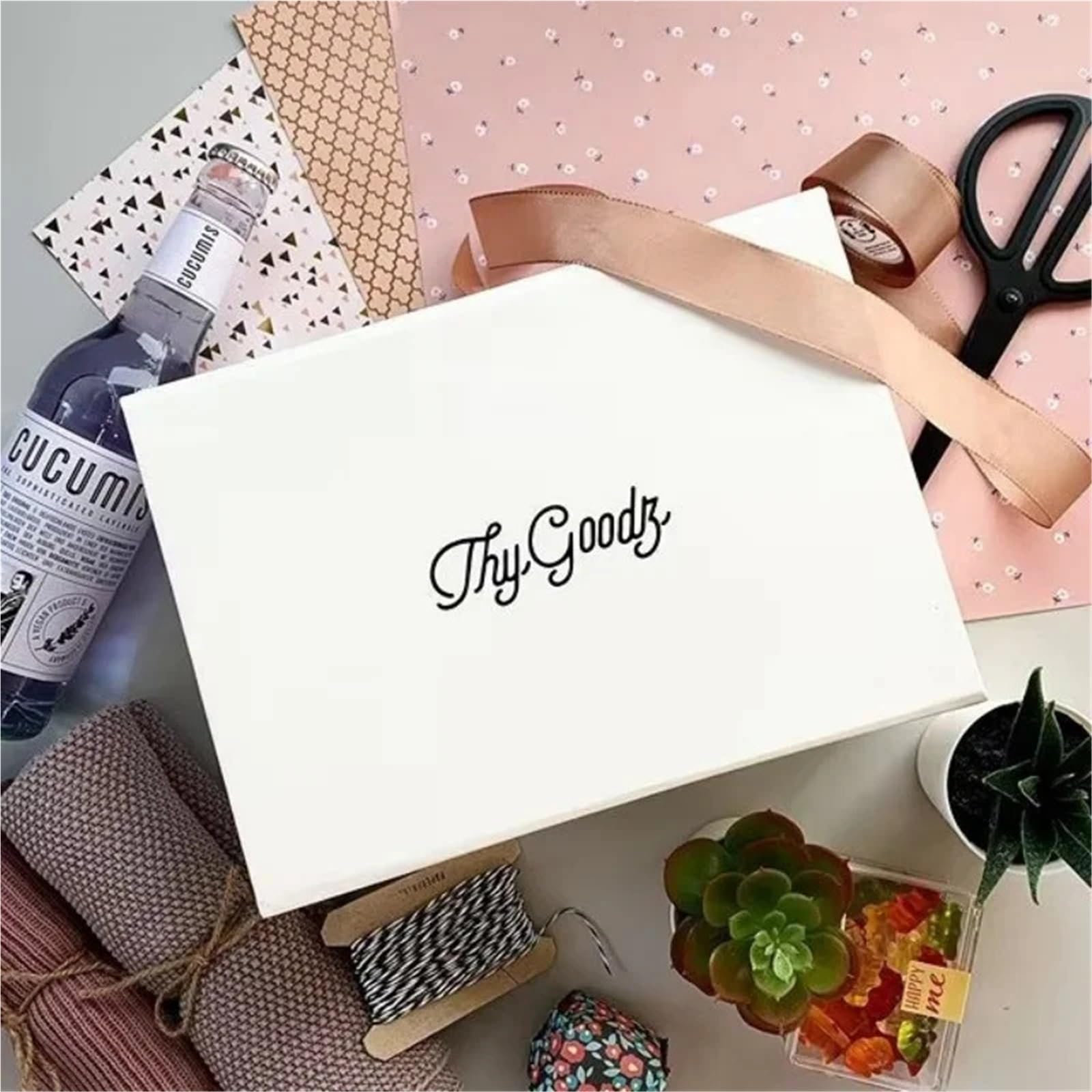 Coffrets cadeaux pliables en papier rigide, 4 pièces/lot pour Mariage, Anniversaire