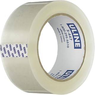 Uline Thick Packing Tape, 3.5 mil Thick, 2" x 55 Yd, Crystal Clear, 3 Rolls