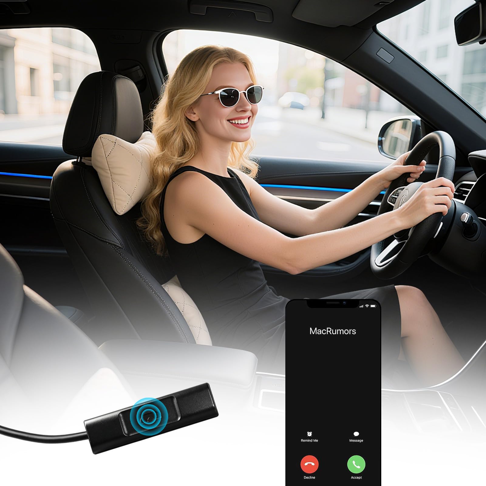 Adaptateur Cassette Bluetooth 5.0 pour Voiture, Récepteur Audio sans Fil avec Microphone Intégré pour Appels Mains Libres, Compatible avec Téléphones Portables, Tablettes et Lecteurs MP3