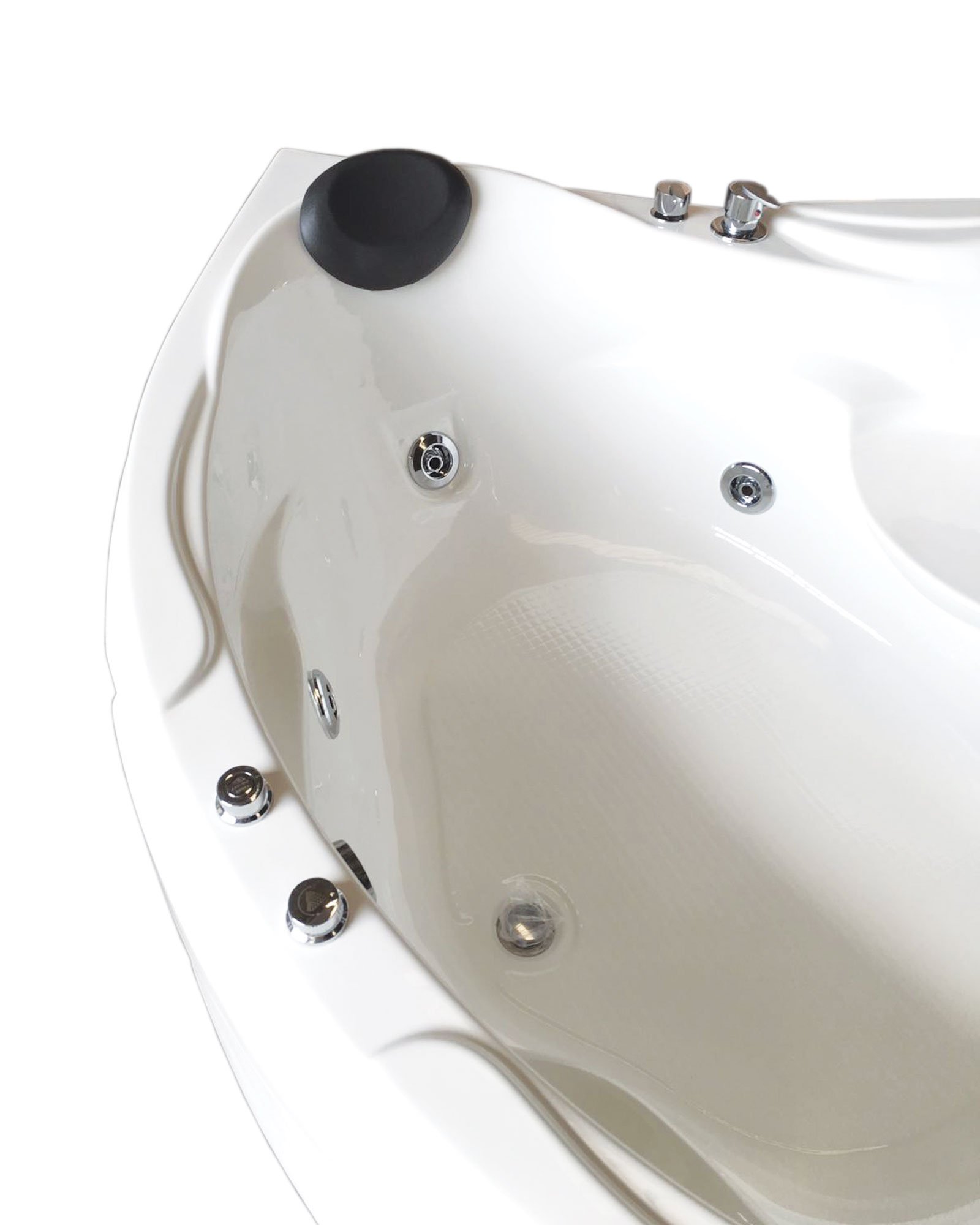 BAIGNOIRE MASSANTE ANGLE Model Las Vegas 150 x 150 cm BALNEO BAIN TOURBILLON SPA Cascade inclus!