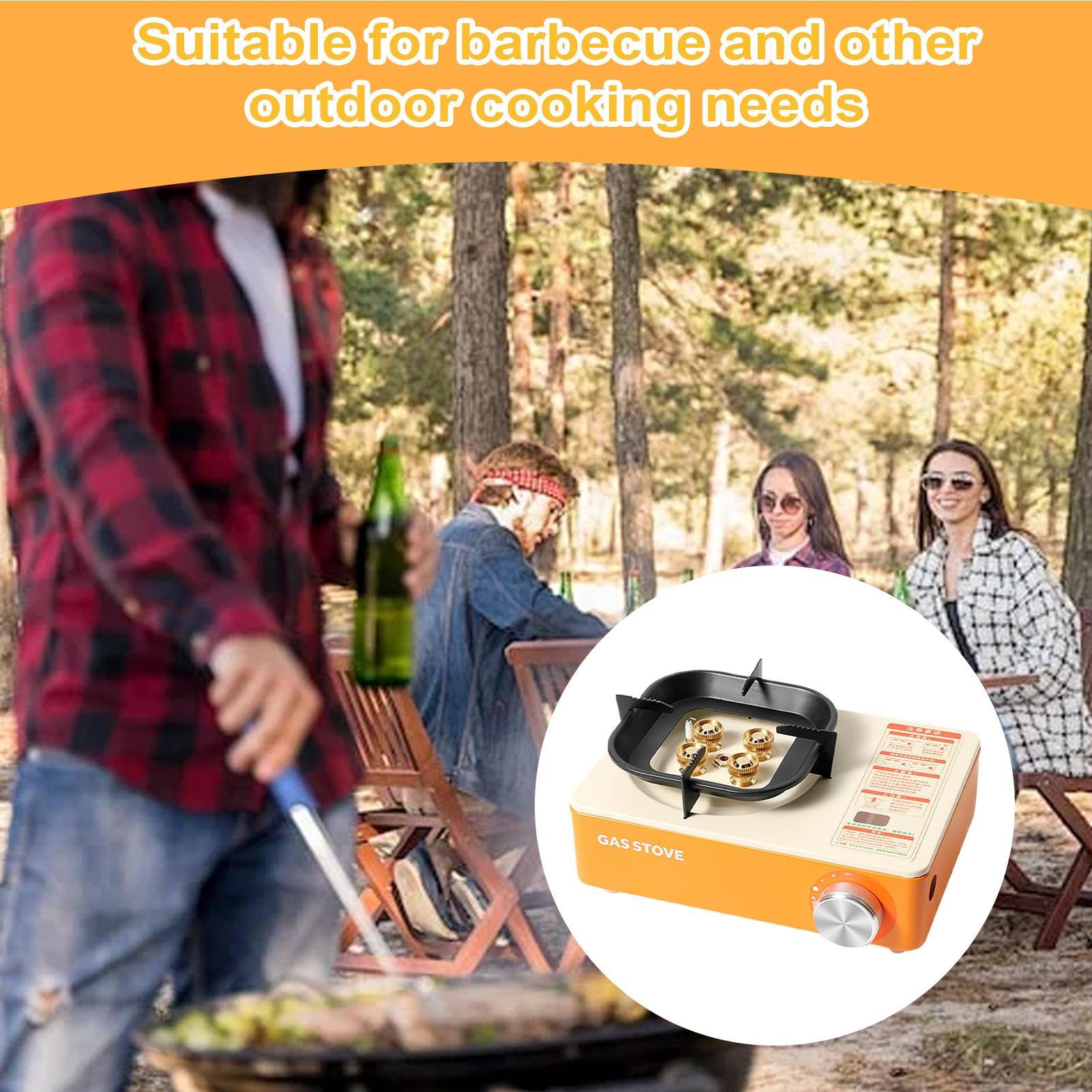 Fornello da backpacking – Fornello da esterno per cucinare con, robusta attrezzatura da cucina per esterni, per alpinismo, picnic, viaggio