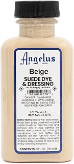 Angelus Suede Dye - Beige - 3 oz Premium Liquid Dye for Suede, Nubuck, and Nappy Leather
