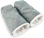 UPPAbaby CozyHandmuff - Attache facilement aux poignées de poussette - Ultra-Plush, protection des mains contre les intempéries - Théo (Dark Taupe)