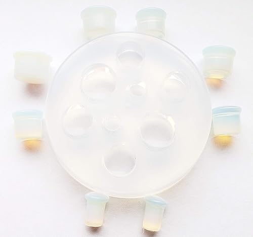 Miniatura 2 de AlenkaD. Molde de resina transparente para medidores, forma de opalita de 8 a 0.630 in, molde para piercing corporal, instrucciones incluidas, hecho