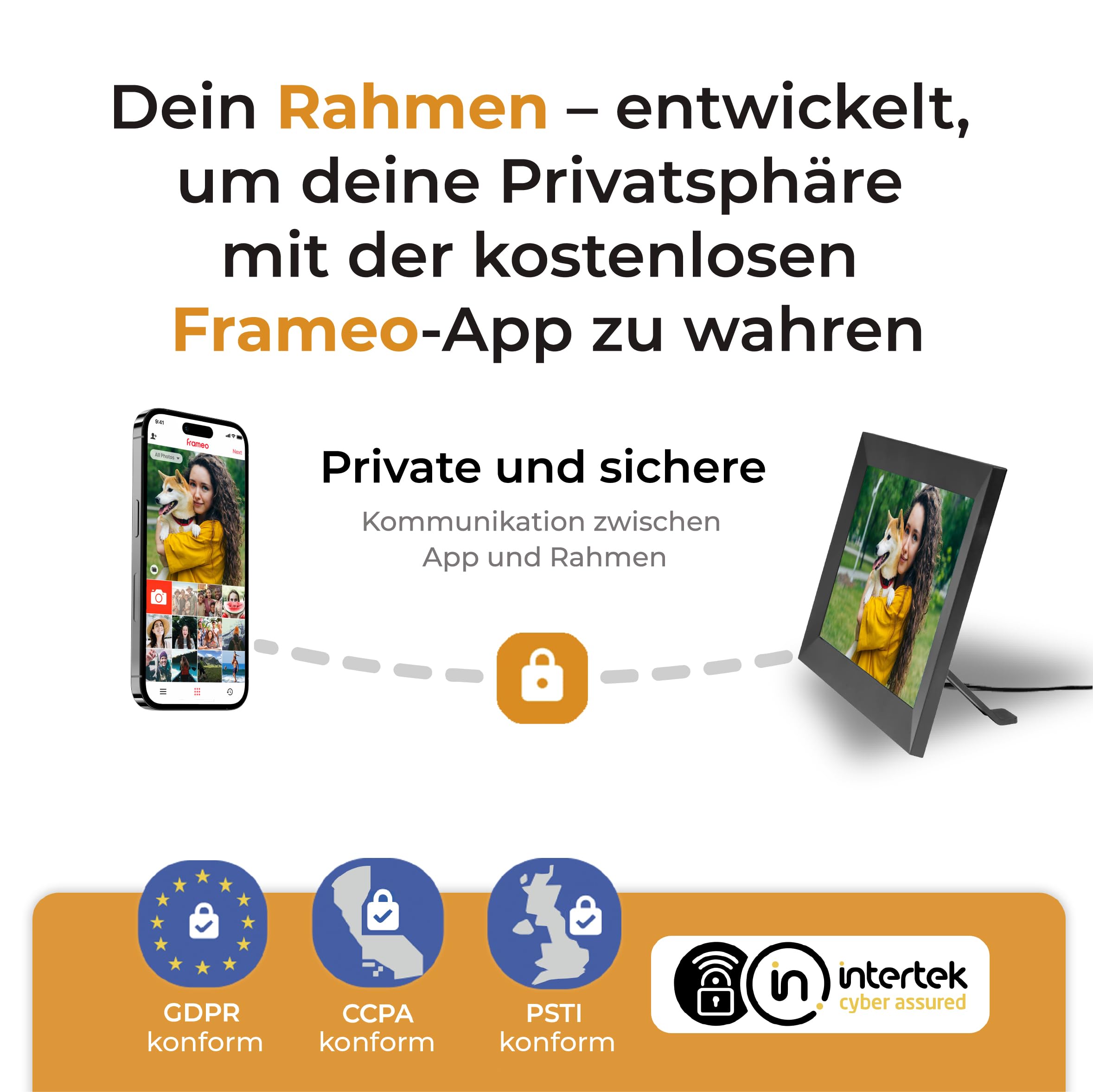 Denver PFF-1024BLACK Digitaler Bilderrahmen 25,7 cm (10,1 Zoll) mit Wi-Fi, Timer, Foto-Software zum Versenden von Fotos von der mobilen App auf den Rahmen (Schwarz, 10.1 Zoll)