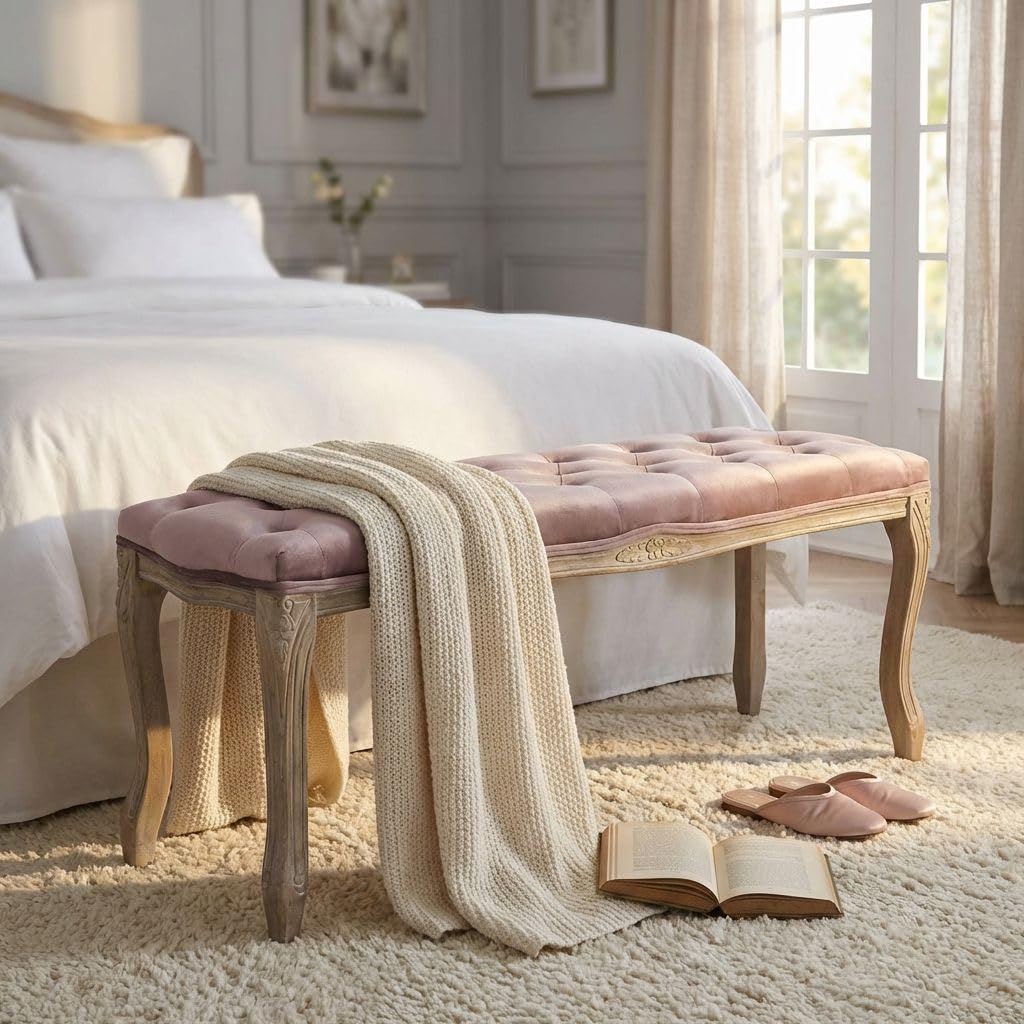 milani home BROCK - panca vintage in velluto